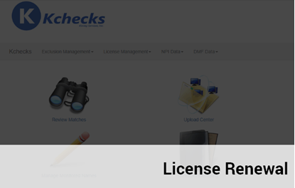 Kchecks License Renewal