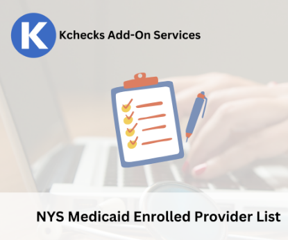 Picture of Kchecks NYS Medicaid Enrolled Providers List (OPRA)